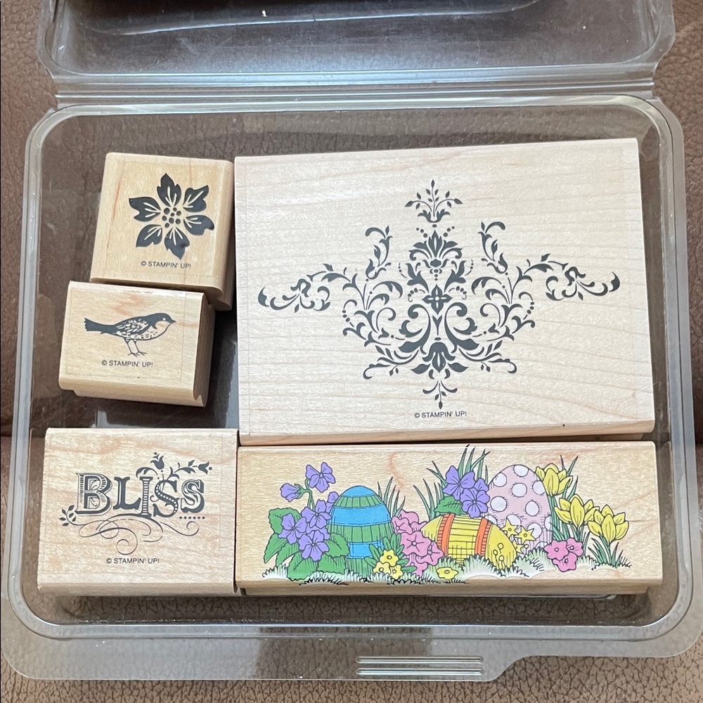Stampin' Up! Floral and Easter Wooden Stamp Set